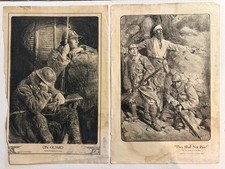 4 Vintage 1918-1919 WWI Art Prints Lucien Jonas Pictorial Review Military Art picture