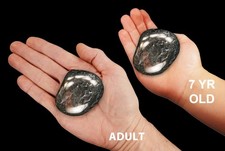 Silver HEMATITE Tumbled 2 1/2