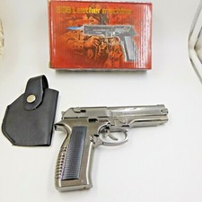 Chrome Metal Slide Action Gun Pistol Jet Torch Lighter USA Stocked And Shipped picture