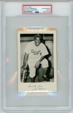 Jackie Robinson ~ Signed Autographed 1950-56 J.J.K Copyart Postcard ~ PSA DNA picture