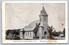 K20/ South Colton New York Postcard c1910 Catholic Church 439 picture