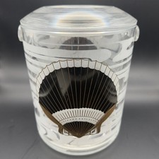 Vintage Culver Ice Bucket Lucite Clamshell Design Lid Liner picture