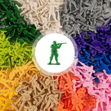 200 Piece Plastic Army Men Toy Soldiers Set with 10 Colors and Poses for Boys picture