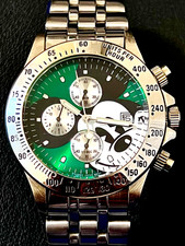 The Disney Store Mickey Mouse Chronograph Watch | Green Dial | Stainless Steel picture