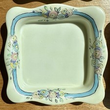 6 Bernardaud Antique Nut Mint Bonbon 5” Square Art Nouveau Deco Trinket Dishes picture