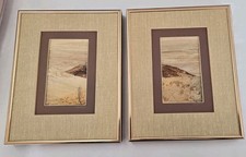 Vtg Set Of 2 Framed Banana Bark Art From Hawaii Limited Production Unsigned picture