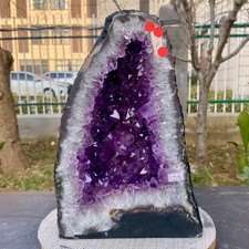 17.5LB Large Natural Amethyst Geode Quartz Crystal Cluster Cathedral Energy picture