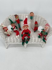 Vintage 50’s/60’s Knee Hugger Pixie/Elves Plus Santa-Set Of 7 picture