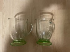 2-Vintage Starbucks Coffee Company Anchor Hocking Green Glass 5