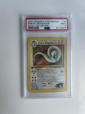 Pokemon Erika’s Dragonair PSA 9 1st First Edition Gym Heroes 4/132 Holo Vintage picture