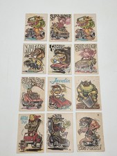 1970 Donruss Odd Rods Sticker Cards Lot of 12 Hot Rod Monster Rat Fink Style picture