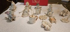 Lenox AMERICAN BY DESIGN Snow Pals Miniature Tree Ornaments 12 Pieces picture