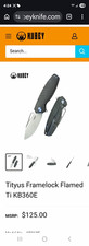 Kubey Tityus KB360E Pocketknife 14C28N Drop Point Plain Frame Lock Titanium picture