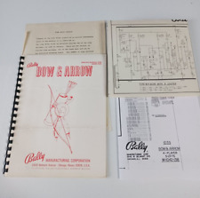 Bow & Arrow Pinball  MANUAL (Original) + Schematic 1974 - Bally picture