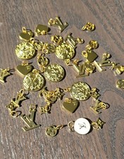 LV Lot of 35 KeychainCharm Gold  Metal 15mm picture