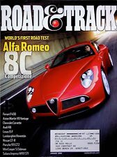 WORLD'S FIRST ROAD TEST  Alfa Romeo 8C - ROAD & TRACK MAGAZINE - JANUARY 2008 picture