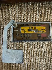 1975 Vintage Taxi Cab Fare Meter w/ Handle, Yellow Cab 10-Signals Tag T-225747 picture