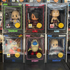 Thrilljoy PIX Chase Lot of 6 Egghead Kubo Aang Taz Stimpy Robocop with protector picture