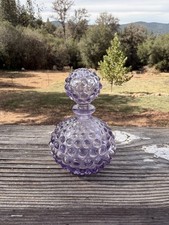 vintage purple amethyst hobnail glass perfume bottle picture