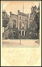 City Hall Destroyed By Fire Jan.6th,1905, Mass., c.1905--Postcard A11 picture