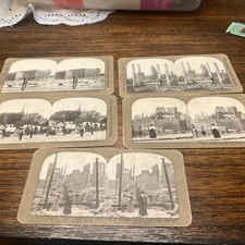 VTG Lot (5) 1906 Griffith Stereo view San Francisco Earthquake  picture