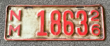 VERY RARE 1926 NEW MEXICO 4 DIGIT LICENSE PLATE ORIGINAL PAINT WOW GREAT PLATE picture