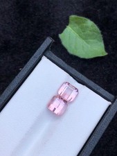 3.90Ct Natural Bi Color Tourmaline Pair Emerald Cut Loose Gemstones Jewelry Ring picture
