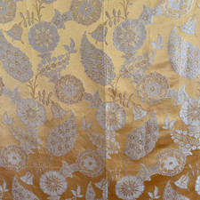 Mid Century Rare Vintage French Silk Brocade Fabric Panel picture