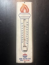 Original 1960 Standard Oil Vintage Promotional Metal Wall Thermometer  picture