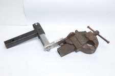 Vintage Chas Parker Meriden CT Heavy Duty Bench Vise w Metal Mount Bracket USA picture