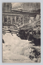 Postcard Washington WA Great Northern Railroad Train Deception Creek Cascade Mts picture