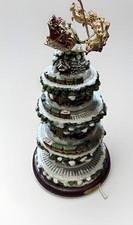 Bradford Exchange Thomas Kinkade Wonderland Express Tree trains Santa Video* picture
