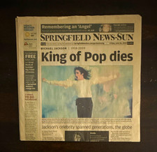 Springfield News-Sun Newspaper Michael Jackson 