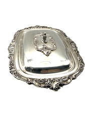 Vintage BAROQUE by Wallace Silverplate Individual Casserole Dish with Lid picture