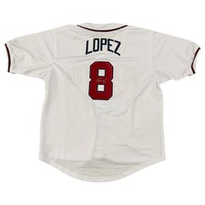 Javier Lopez Autographed Atlanta Braves (White #8) Custom Jersey - JSA picture