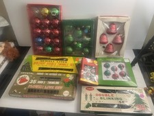 vintage christmas lights and ornaments picture