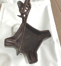 Rare 19thC Scottish Wrought Iron 4-Wick Cruisie Lamp Antique Vernacular Oil Ligh picture