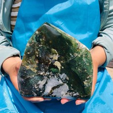 5.65LB Natural beautiful Aquatic Agate Crystal Rough stone specimens Healing picture