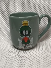 Vintage 1996 Marvin The Martian Green Ceramic Mug Warner Bros Studio Store 90s picture