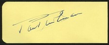 Dale Robertson d2013 & Paul Brinkman d2003 signed autograph 2x5 cut Actors picture