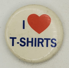 Vintage I Love Heart T Shirts Pinback Button picture