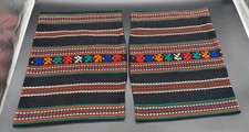 2 Vintage Tharri Style Balochi Woven Throw/Accent Covers-Ethnic Balochi Pattern picture