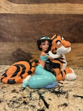 Vintage Disney Aladdin Jasmine & Rajah Piggy Bank Coin Bank Large Figure picture