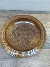 Vintage Wooden Carved Decorative Bowl Trinket Bowl or Wall Hanging picture