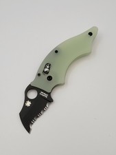Spyderco M4 Dodo Knife Natural G-10 (Black Serrated) C80GM4PBKS BHQ Exclusive picture