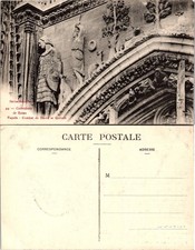 Cathedrale de Reims Carte Postale David et Goliath Edition Reims Tours Unposted picture