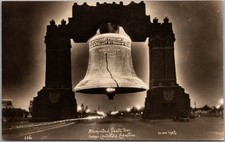 1926 PHILADELPHIA EXPO World's Fair Photo RPPC Postcard Illuminated LIBERTY BELL picture