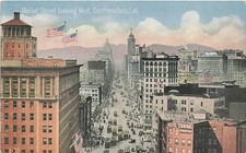 Postcard CA: Market Street Looking West, San Francisco, DB 1910's picture