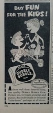 1955 Fleer Dubble Bubble chewing gum buy fun for the kids vintage picture