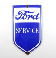 VINTAGE FORD SERVICE PORCELAIN METAL SIGN 5-3/4